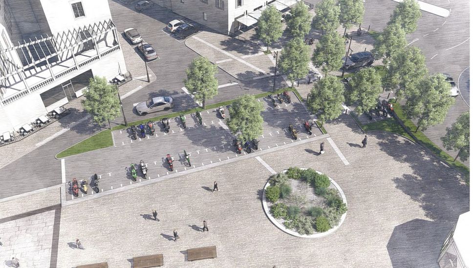 All’inizio di viale Geno verrà realizzato un parcheggio per le moto