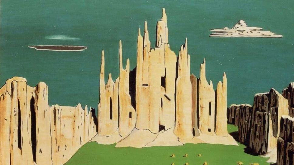 Dino Buzzati, “Piazza del Duomo di Milano”, olio su tela, 1958