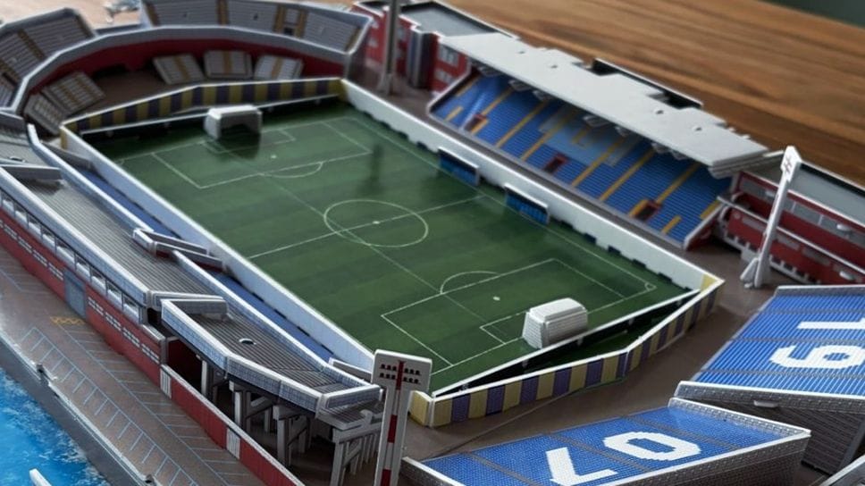 Lo stadio Sinigaglia in miniatura