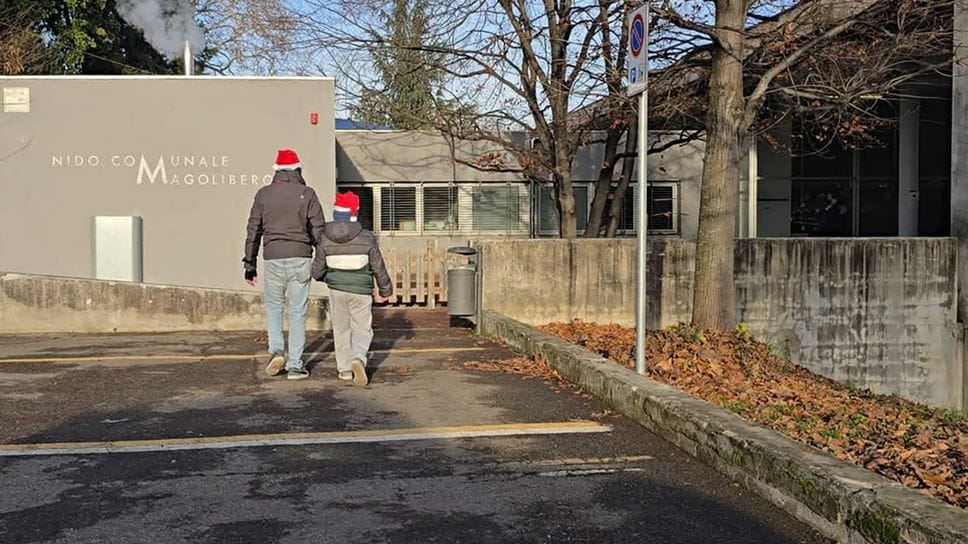 L’ingresso dell’asilo nido comunale Maggolibero  (Bartesaghi)