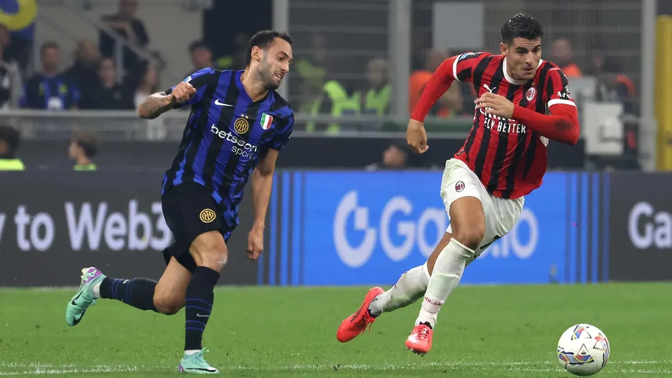 Alvaro Morata con la maglia del Milan