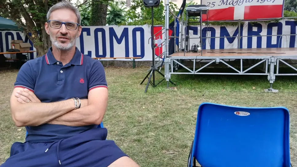 Andrea Ardito alla festa dei tifosi  ieri