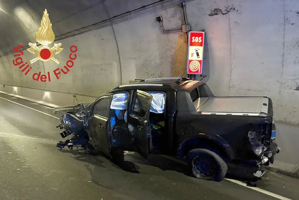 Il pickup che ha causato l’incidente Il pickup che ha causato l’incidente
