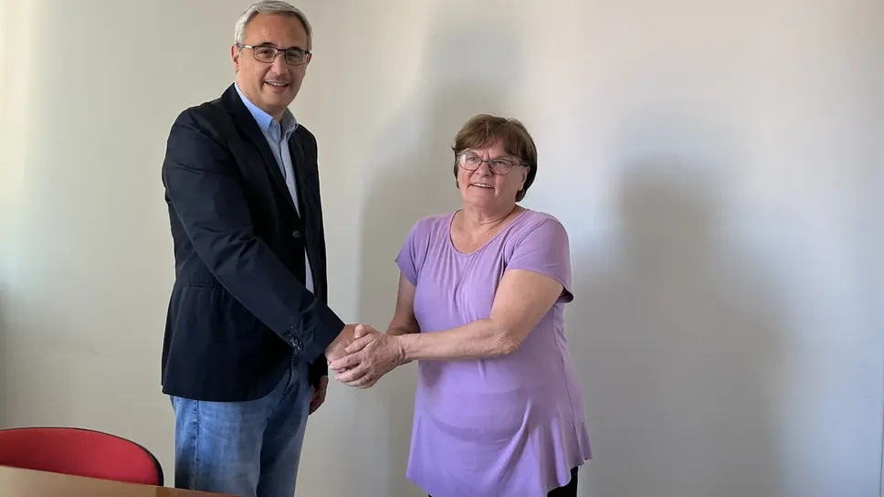 Davide Ripamonti insieme alla dimissionaria Alberta Chiesa Davide Ripamonti insieme alla dimissionaria Alberta Chiesa