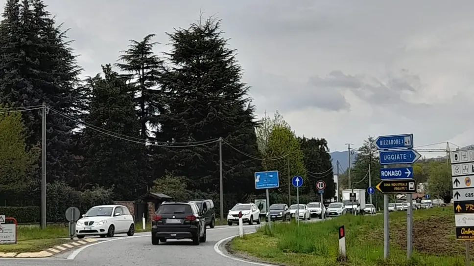 Altri tempi: sempre meno frequenti le code sulla provinciale 23 Altri tempi: sempre meno frequenti le code sulla provinciale 23