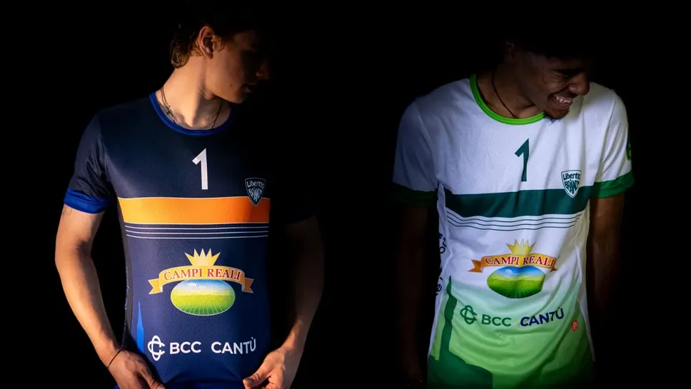 La versione frontale delle nuove maglie della Campi Reali Cantù La versione frontale delle nuove maglie della Campi Reali Cantù