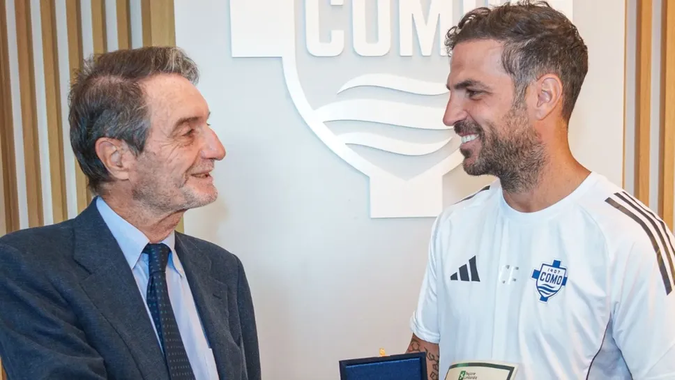 Attilio Fontana e Cesc Fabregas Attilio Fontana e Cesc Fabregas