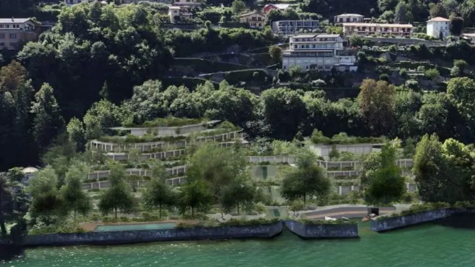 Ecco una delle simulazioni del nuovo resort di Torno presentata in occasione dell’assemblea pubblica della scorsa settimana