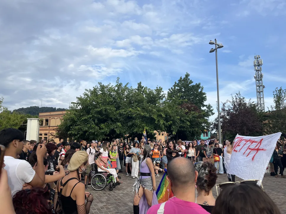 Il corteo ieri tra Camerlata e Rebbio