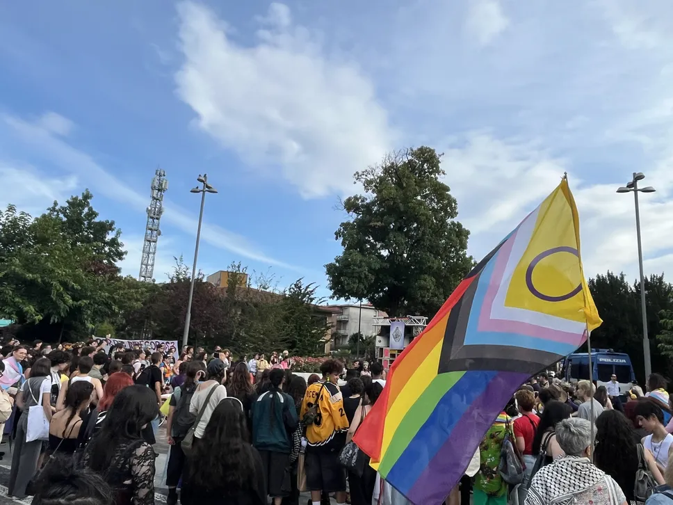 Il corteo ieri tra Camerlata e Rebbio
