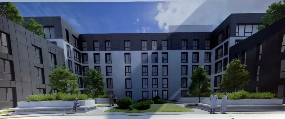 Il rendering della nuova struttura che verrà edificata in via Sirtori