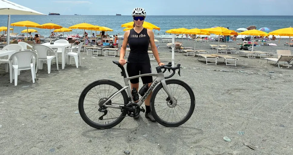 Durante il trasferimento in bici