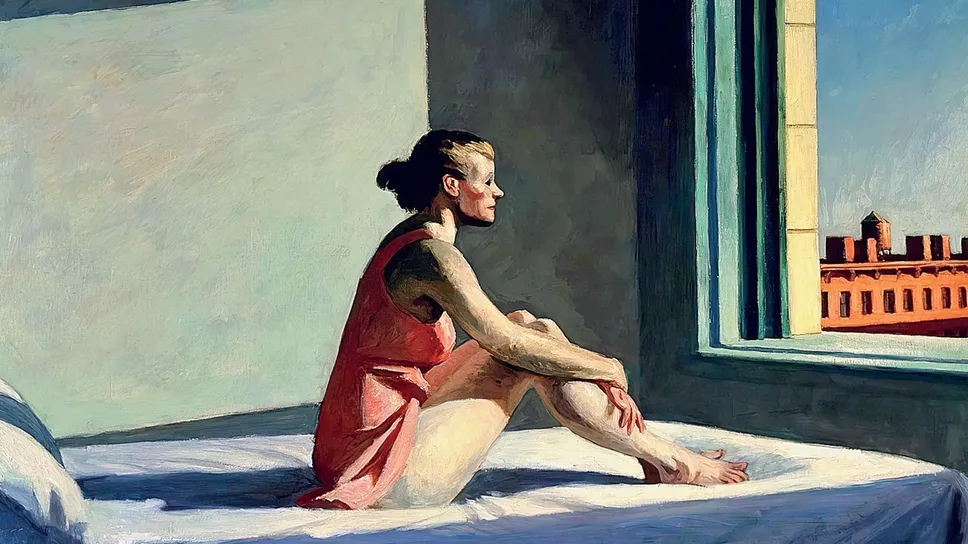 Una donna risvegliata dal sole mattutino nel dipinto di Edward Hopper, “The morning sun”, 1952 Una donna risvegliata dal sole mattutino nel dipinto di Edward Hopper, “The morning sun”, 1952