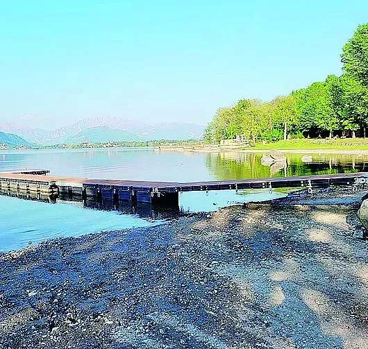 La zona del lido di Moiana a Merone