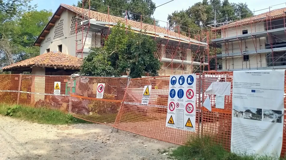 Il cantiere di Cascina Mordina: l’impresa ha ottenuto una proroga, sarà completato a fine novembre