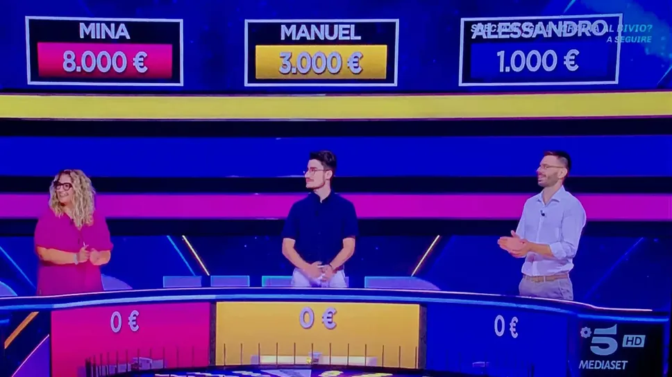 Manuel Bonanomi in occasione dell’ultima puntata, che gli è costata l’eliminazione dal gioco