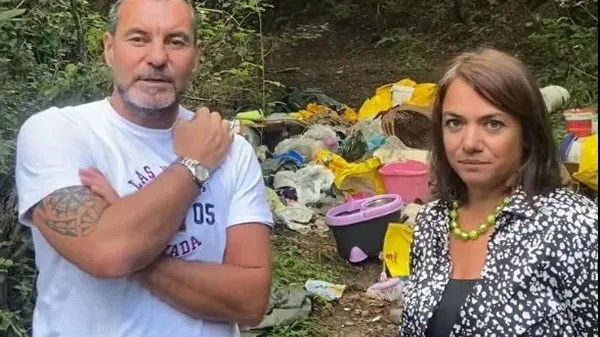 Sopralluogo dei sindaci Simone Moretti e Serena Arrighi sulla strada della Baragiola