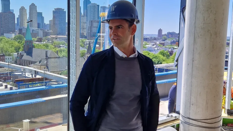 Filippo Santambrogio, Ceo di Viva Porte sul cantiere di Jersey City appena concluso