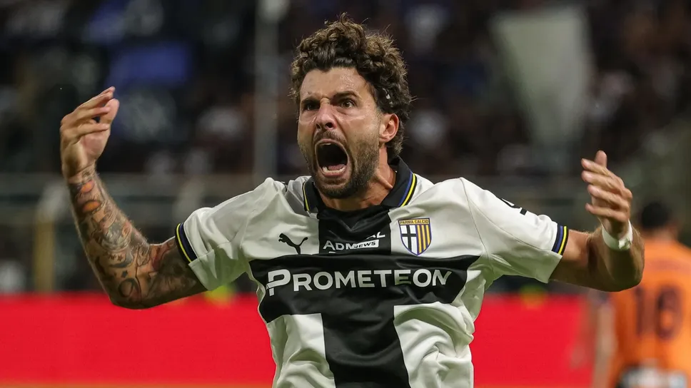 L’esultanza di Patrick Cutrone, in gol con il Parma L’esultanza di Patrick Cutrone, in gol con il Parma