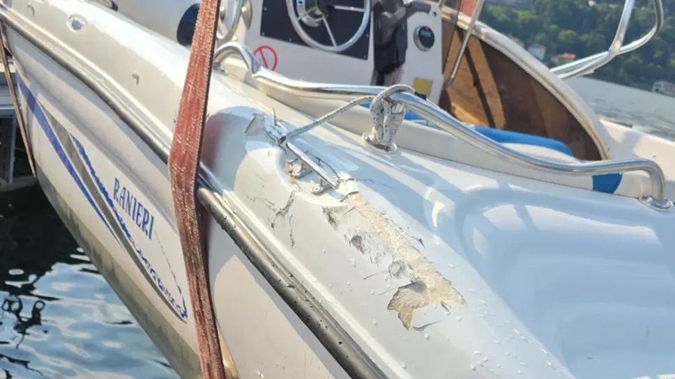 Il motoscafo sul quale si trovava la turista olandese, morta nell’impatto con un taxi boat Il motoscafo sul quale si trovava la turista olandese, morta nell’impatto con un taxi boat