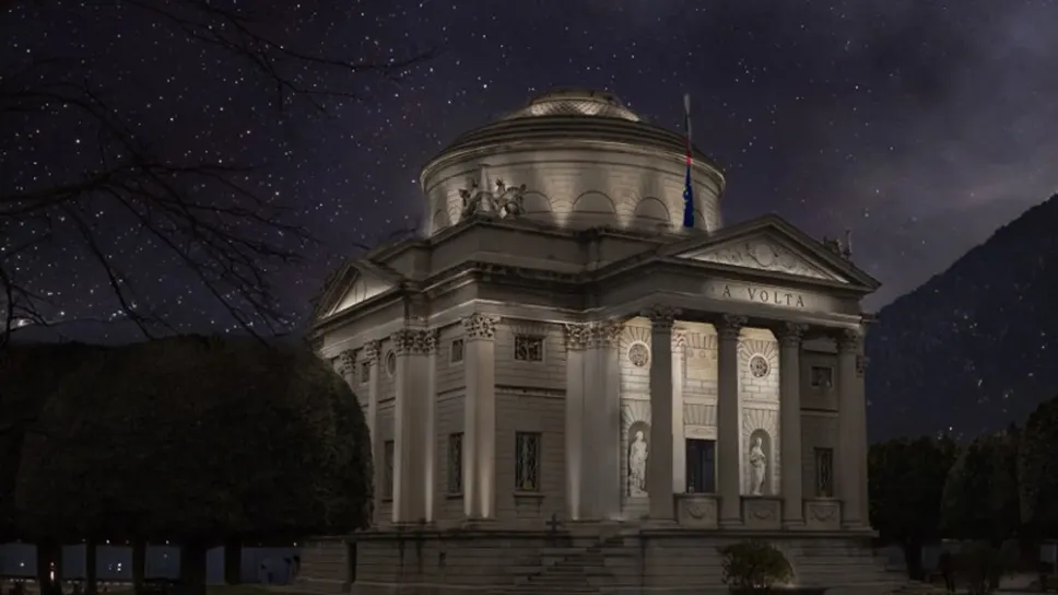 Il Tempio Voltiano al centro di un nuovo progetto di illuminazione Il Tempio Voltiano al centro di un nuovo progetto di illuminazione