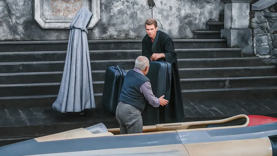 “Star wars”: una scena tagliata girata al Parco Olivelli di Tremezzo
