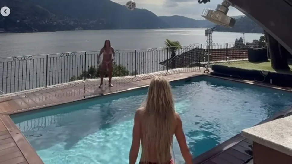 Lehmann  e  Petzelberger mentre palleggiano