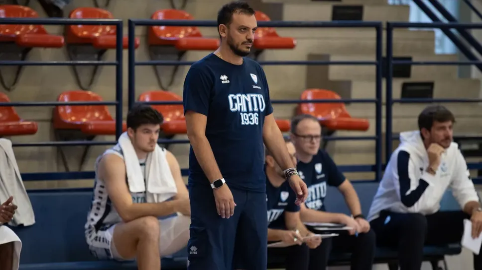 Nicola Brienza durante la gara contro Sassari