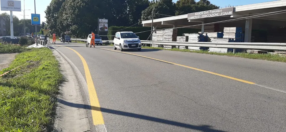 Via Como a Cantù, ieri pomeriggio  prima della riapertura