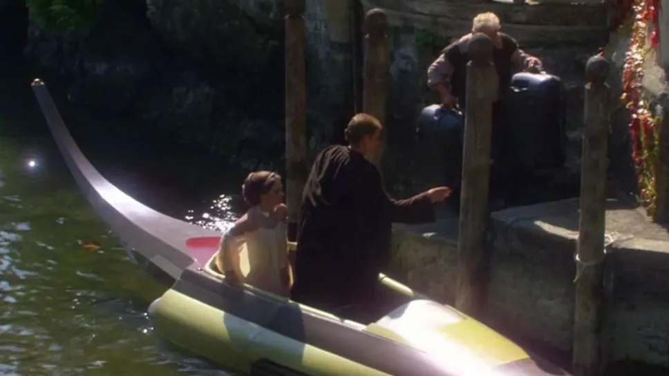 Lo sbarco al Balbianello in “Guerre stellari: episodio II - L’attacco dei cloni”: il progetto della gondola futuribile è tra le chicche esposte nella mostra Lo sbarco al Balbianello in “Guerre stellari: episodio II - L’attacco dei cloni”: il progetto della gondola futuribile è tra le chicche esposte nella mostra