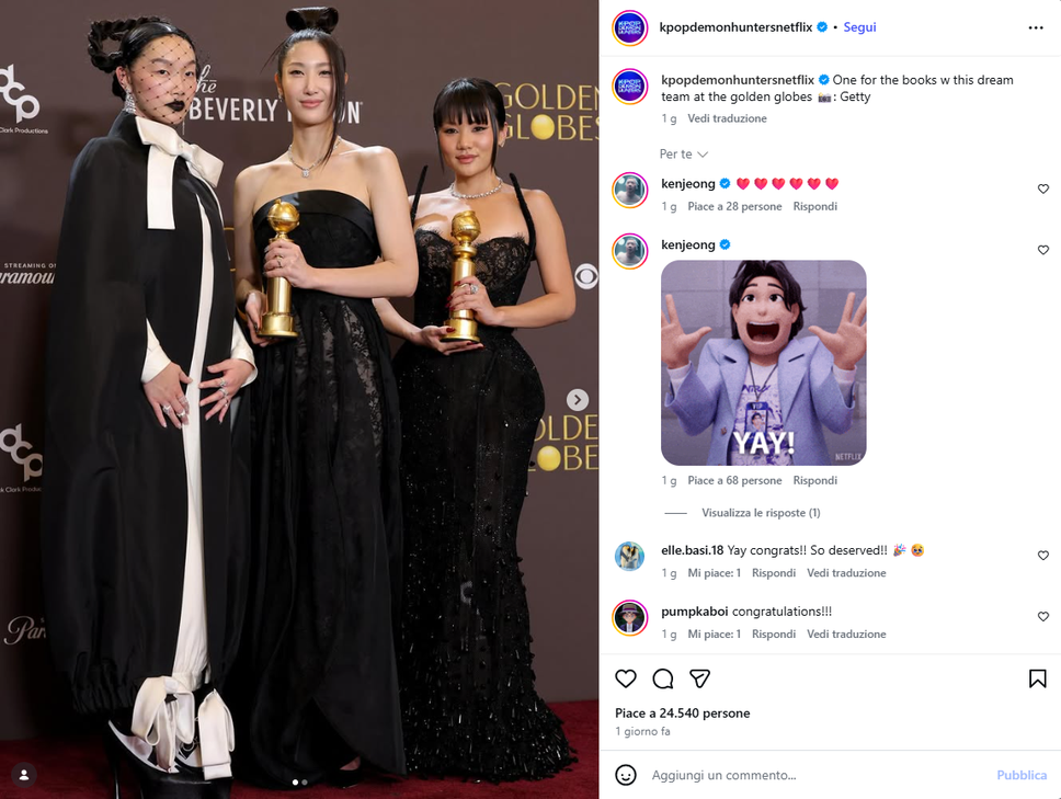 Le tre attrici le cui voci danno vita alle tre protagoniste di Kpop Demon Hunter