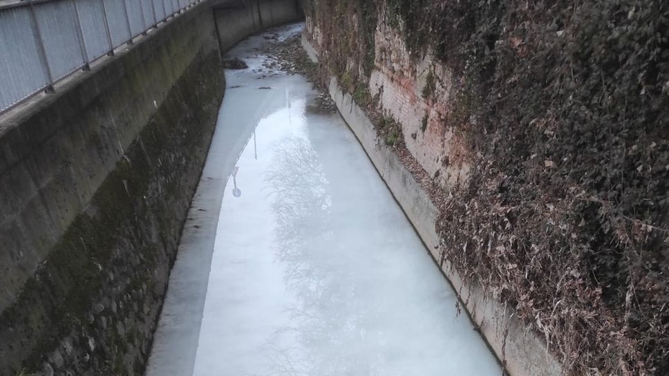 La roggia diventata bianca settimana scorsa
