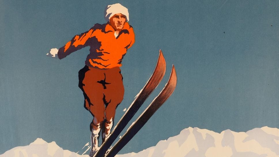 Il manifesto delle prime olimpiadi invernali del 1924