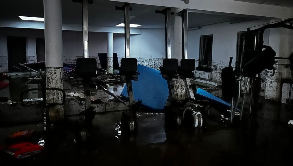 Inservibili le attrezzature della palestra