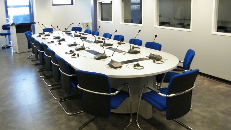 Un’aula interattiva realizzata da Grisoni Sistemi Didattici per Iulm