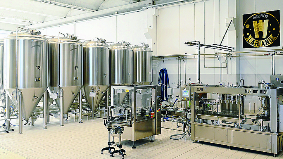 L’impianto di produzione del Birrificio Lariano