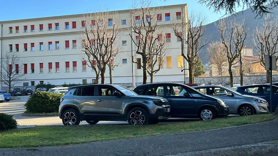 Il parcheggio dove è avvenuto il secondo tentativo di rapina