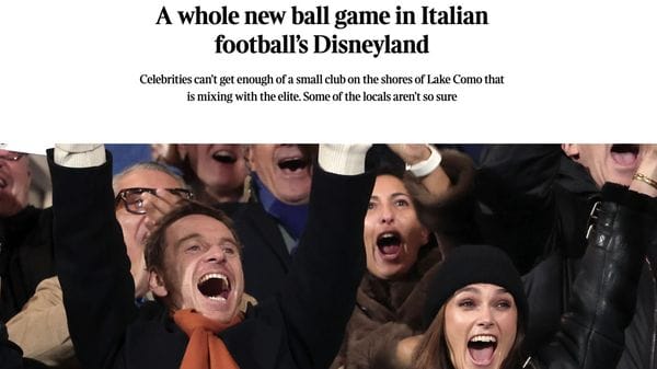La città e il club sul Sunday Times. «No a Disneyland»