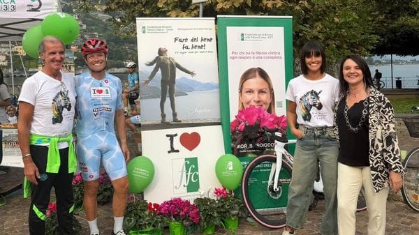 La Charity Bike fa tappa a Gravedona: pedalata in favore della ricerca contro la fibrosi cistica 