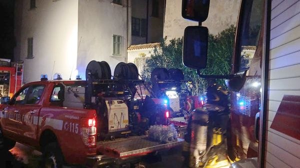 Bellagio, casa in fiamme