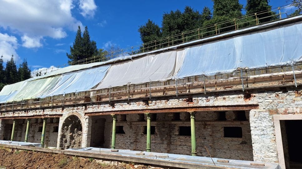 Le serre di Villa Olmo in restauro