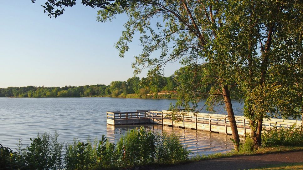 Le rive del Como Lake a St. Paul, Minnesota