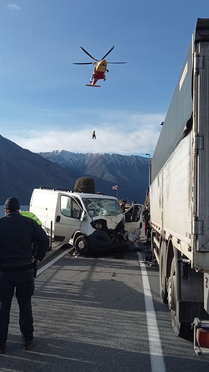 Grave incidente stradale a Griante