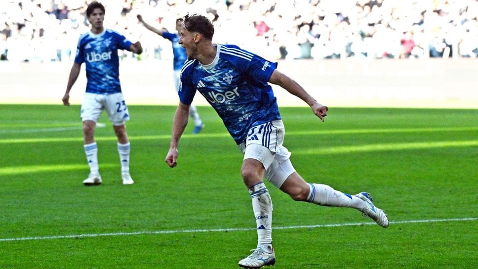 L’esultanza di Vojvoda, autore del primo gol