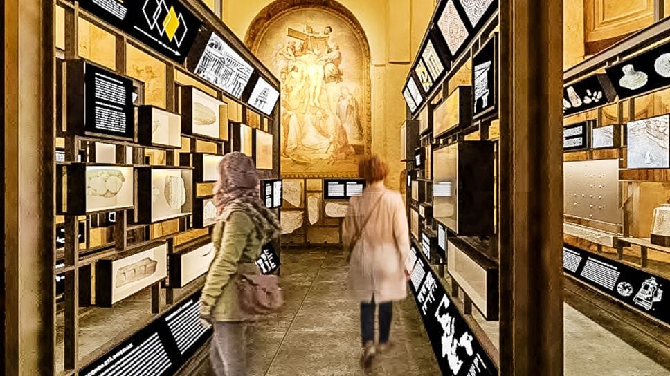 Un’immagine dell’allestimento interno