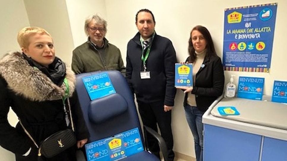 Antonella Monachello, Alberto Giughello, Patrick Tayoun e Manuela Bovolenta al nuovo baby pit stop