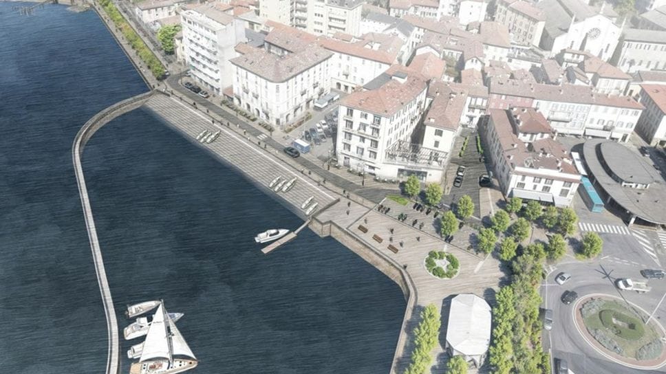 Un rendering del progetto: in origine era previsto che i lavori si sarebbero protratti per sei mesi
