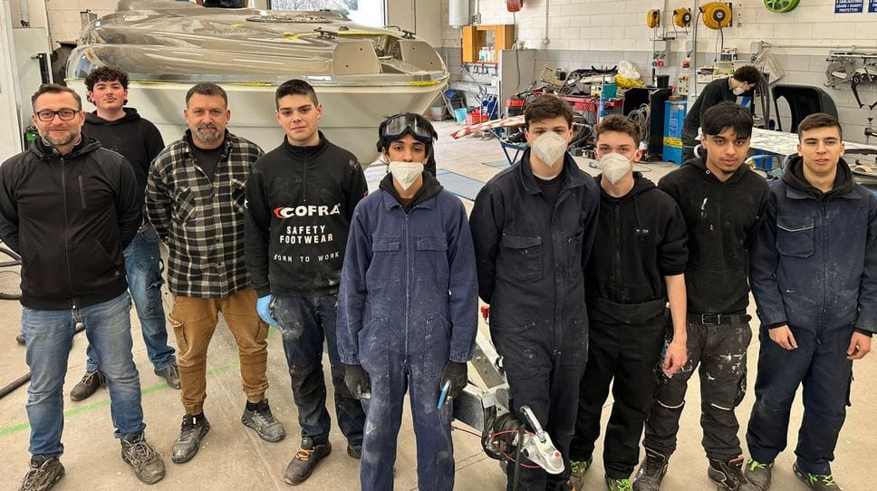 Alcuni studenti del Cfp dei Padri Somaschi di Albate