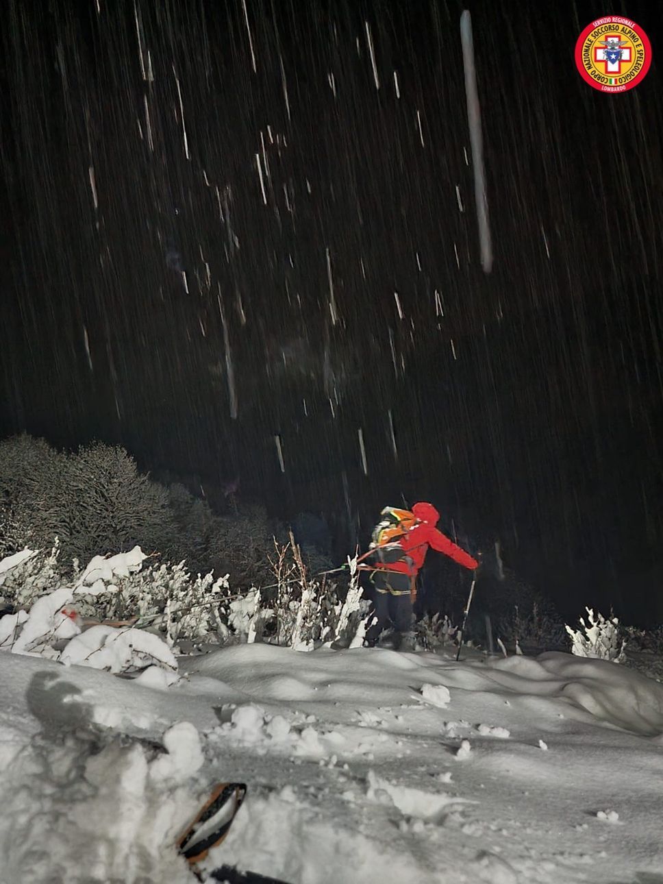 Sul posto il soccorso alpino