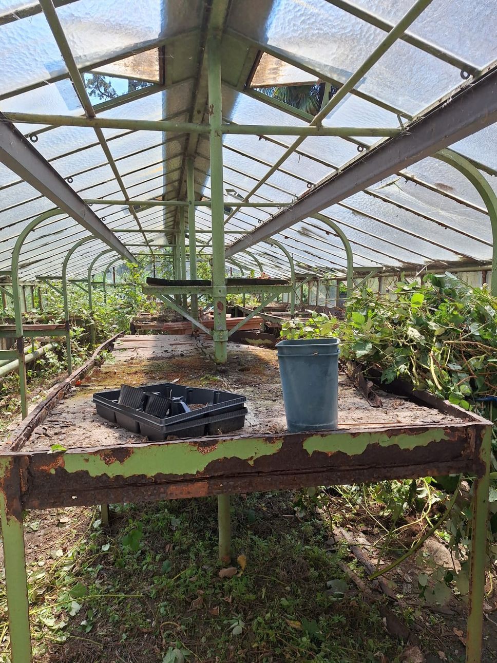 Il cantiere delle serre di Villa Olmo a fine dicembre 2025